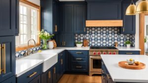 navy blue kitchen inspiration