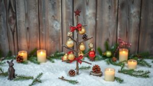 rustic holiday tree decor