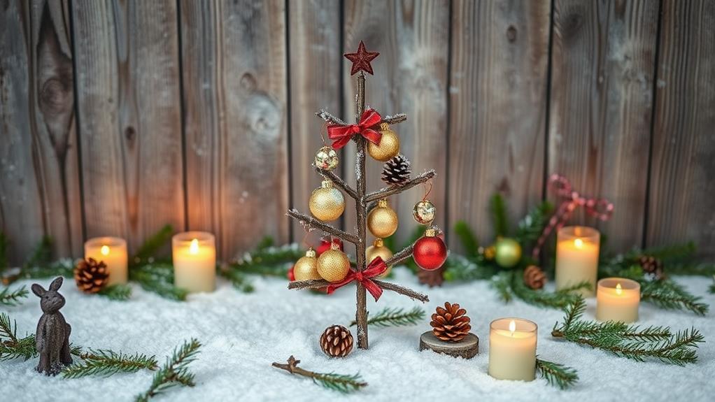rustic holiday tree decor
